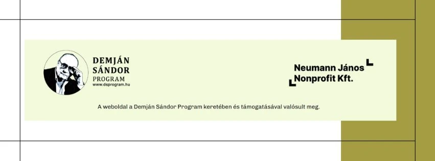 Demján Sándor Program és Neumann János Nonprofit Kft. támogatói banner
