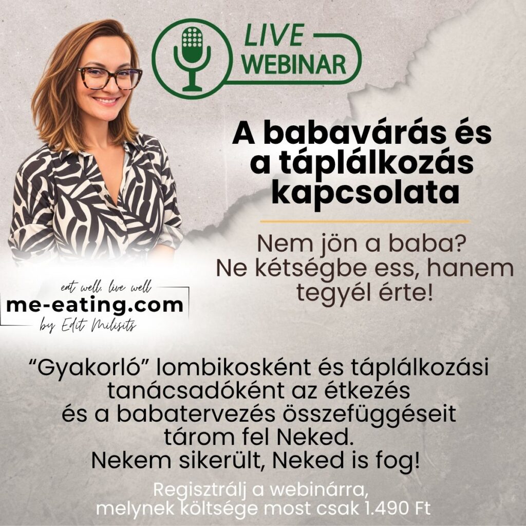 Tápláld a tested a babavárás előtt – táplálkozási előadás